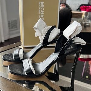 Michael Kors Black Strappy Heels Kasa heeled sandals